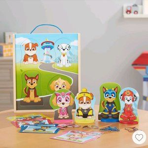 Melissa & Doug PAW Patrol Wooden Magnetic Pretend Play (64 Pieces) new